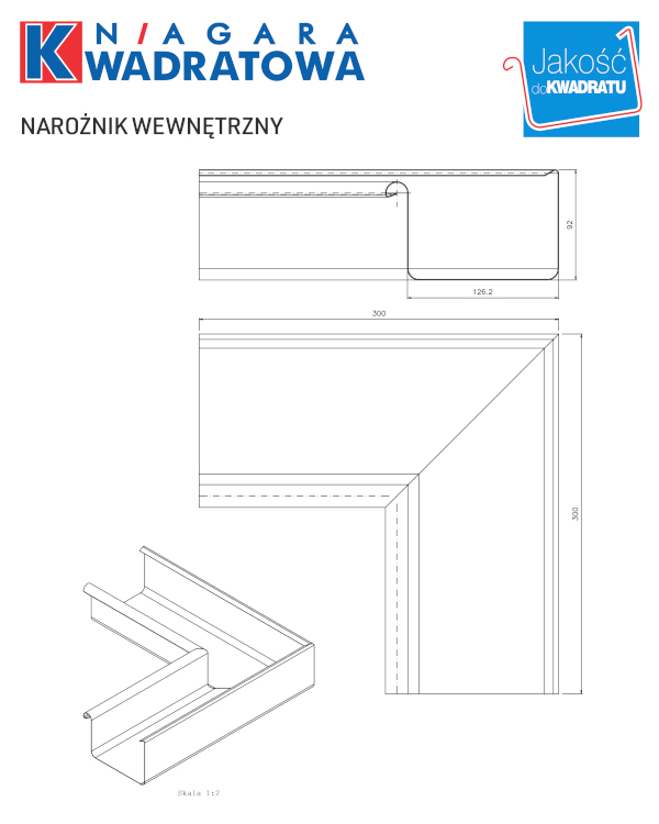 widok wewnętrznego narożnika projekt