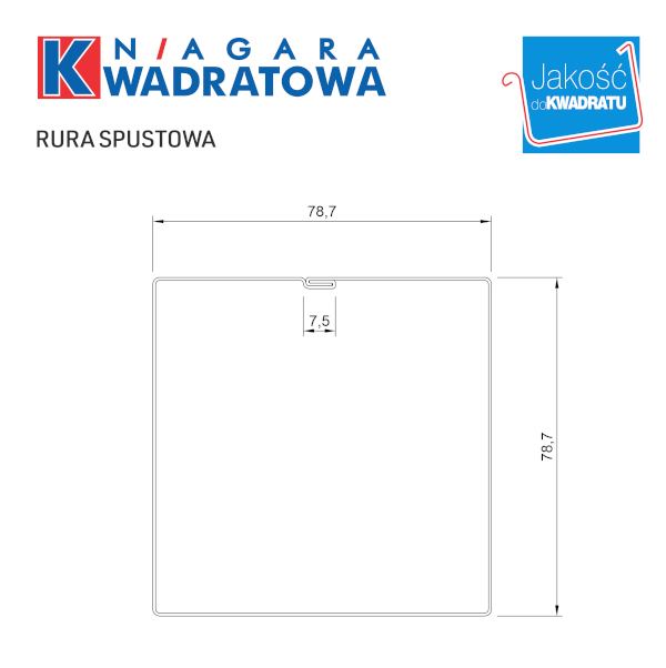 widok projektowy rury spustowej